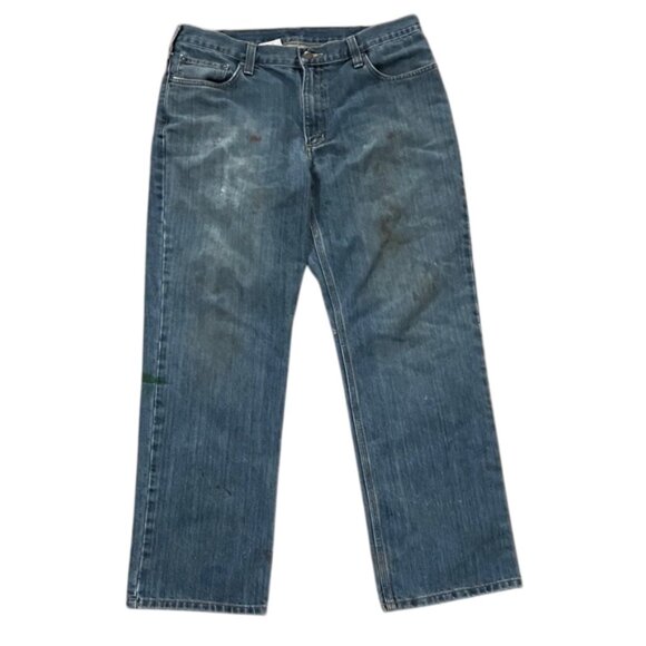Carhartt Relaxed Fit Holter Jeans 36x32 Mens Distressed Workwear 101483-980 - Picture 1 of 15